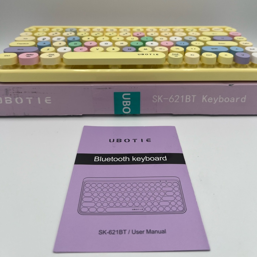 UBOTIE Bluetooth Portable Computer Keyboard Mini Wireless (Colorful Yellow) - Picture 8 of 16